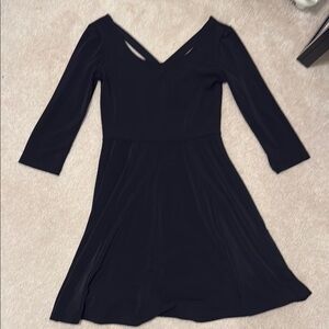 Elegant Black V-Neck Dress